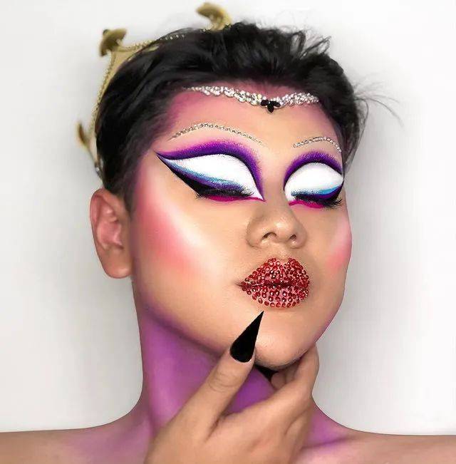 赏析男美妆博主diegoreyes的彩绘妆容造型集锦