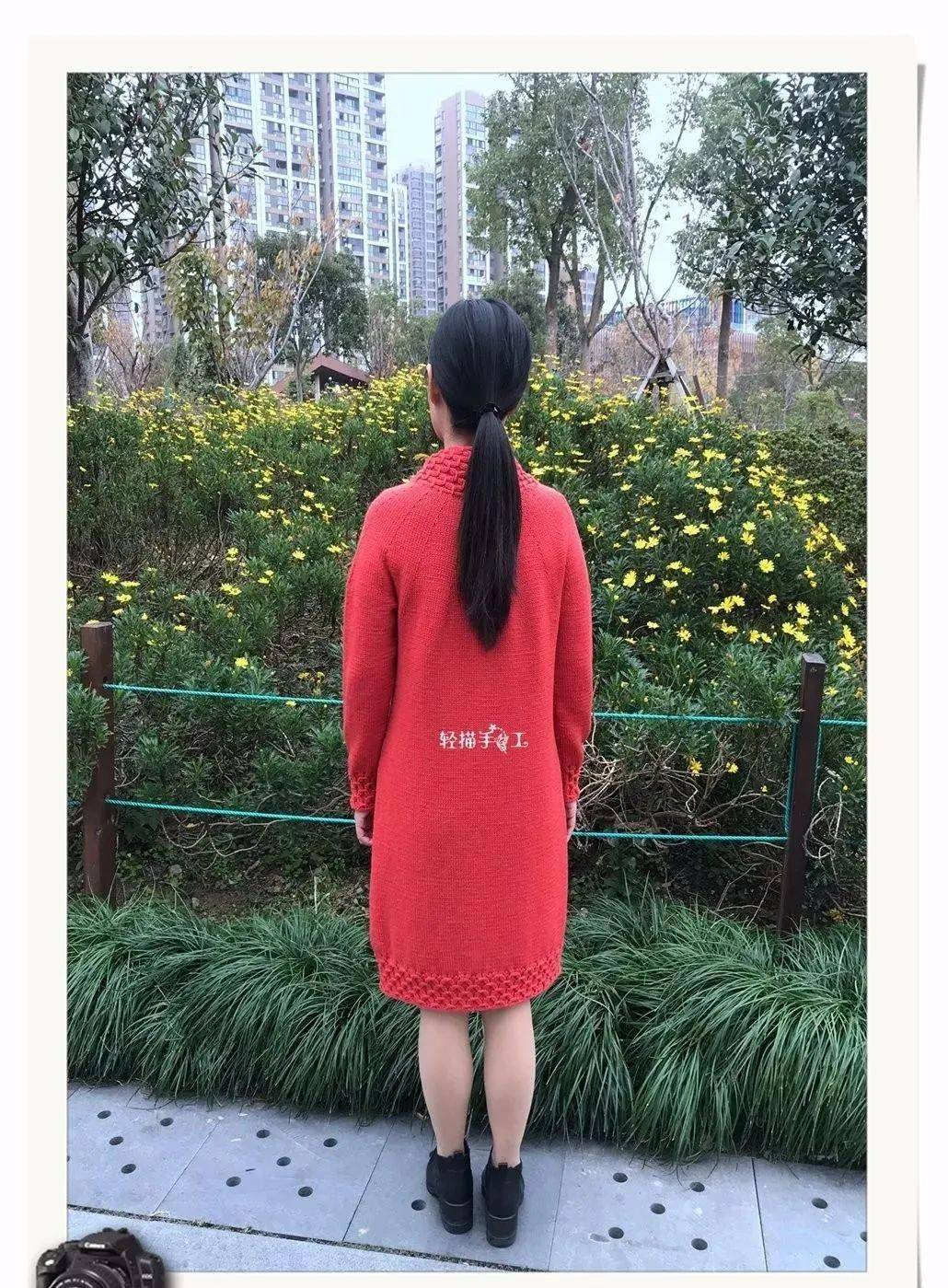 从上往下棒针长袖开衫大衣编织教程图解