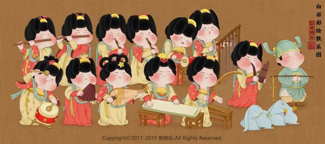 国潮look |胖脸仕女图,最潮最美中国风