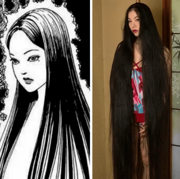 钢管舞女郎15年不剪发,1米7长发惊悚似怪物,网友:上厕所时怎么办?_rin