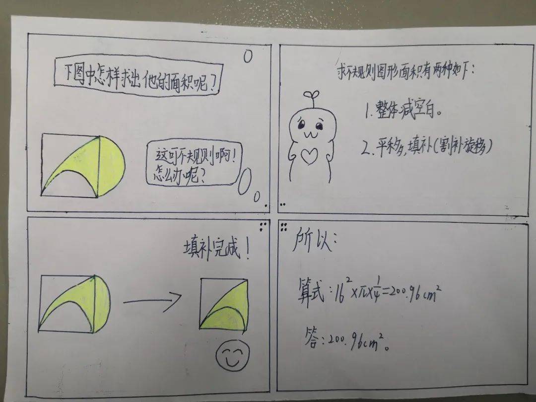 四格漫画六年级数学图片