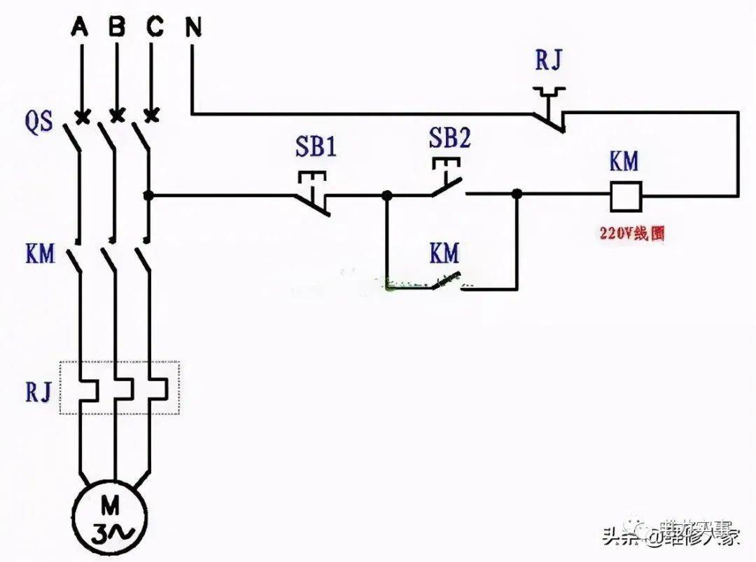 如果原来是220v线圈的接触器如果改成380v线圈的接触器该怎么接线