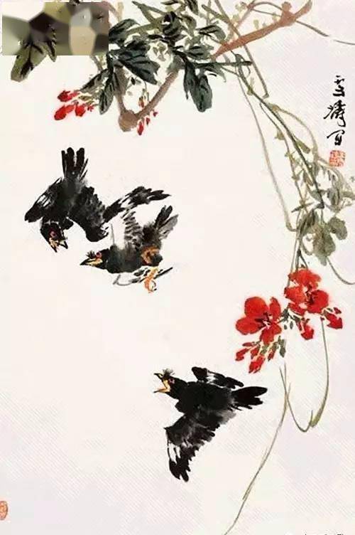 王雪涛画八哥精彩极啦