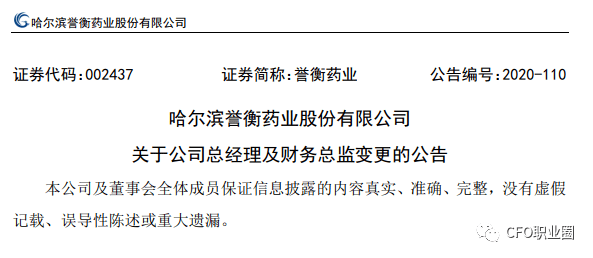 刚刚上市公司财务总监升任总经理财务副总监升任财务总监