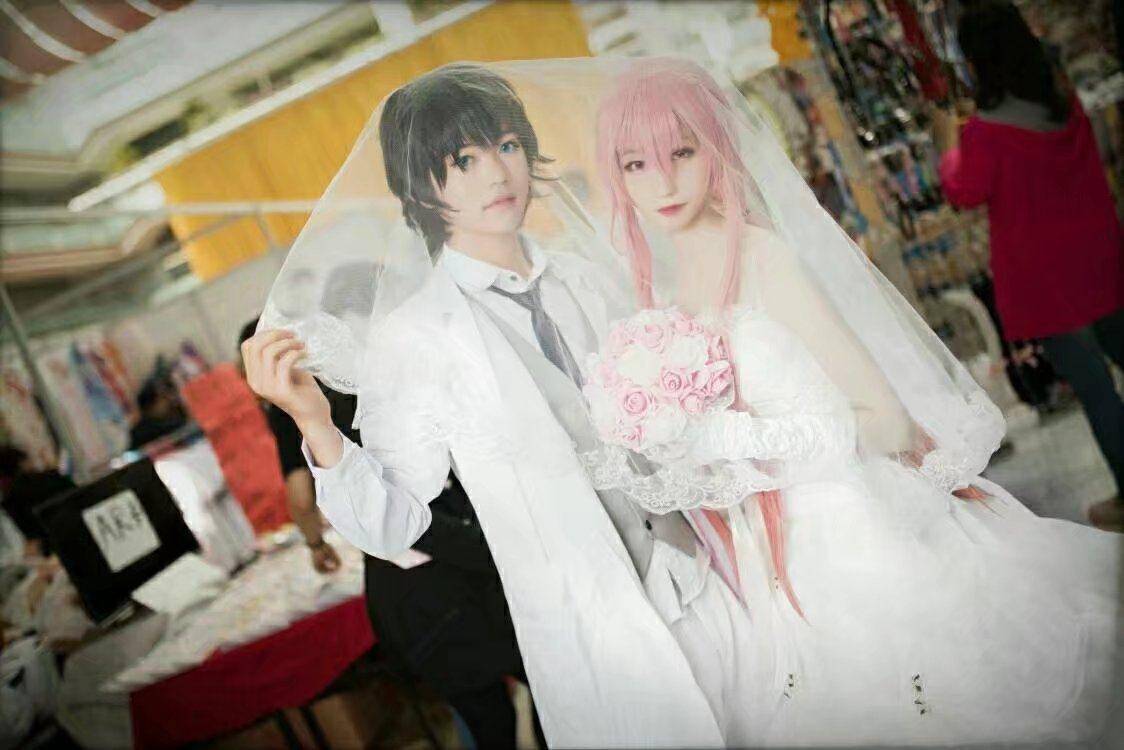 未来日记我妻由乃天野雪辉花嫁cosplay