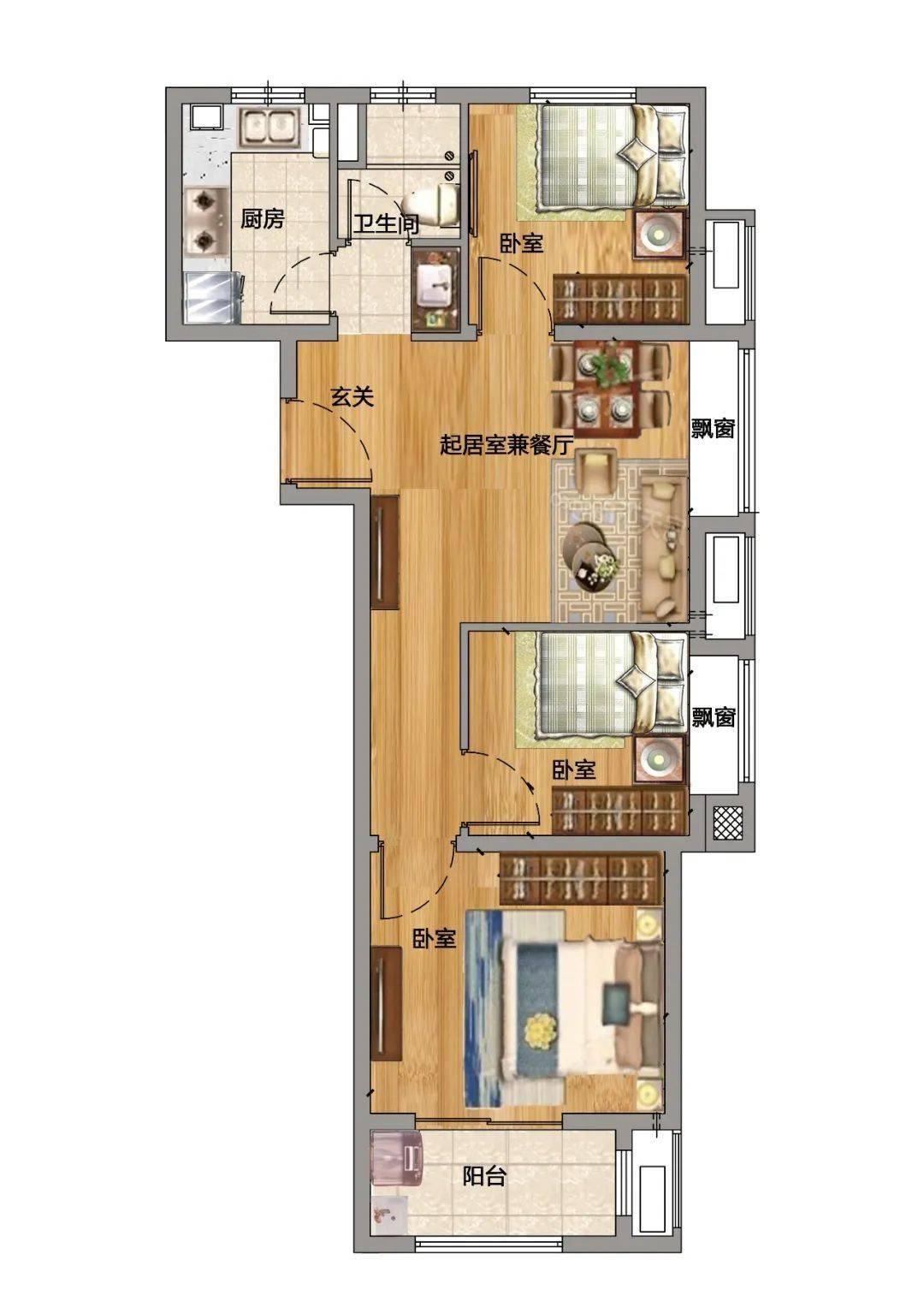 二室戶(約73㎡)一室戶(約54㎡)中鐵建香榭瀾苑戶型圖中鐵建香榭瀾苑