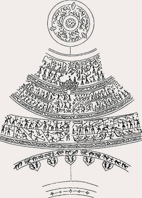 王世襄抢回的国宝宴乐渔猎攻战铜壶,如何再现古代攻坚战秘密_战纹