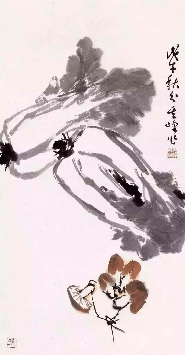 大冬天,国画里怎能少了白菜?