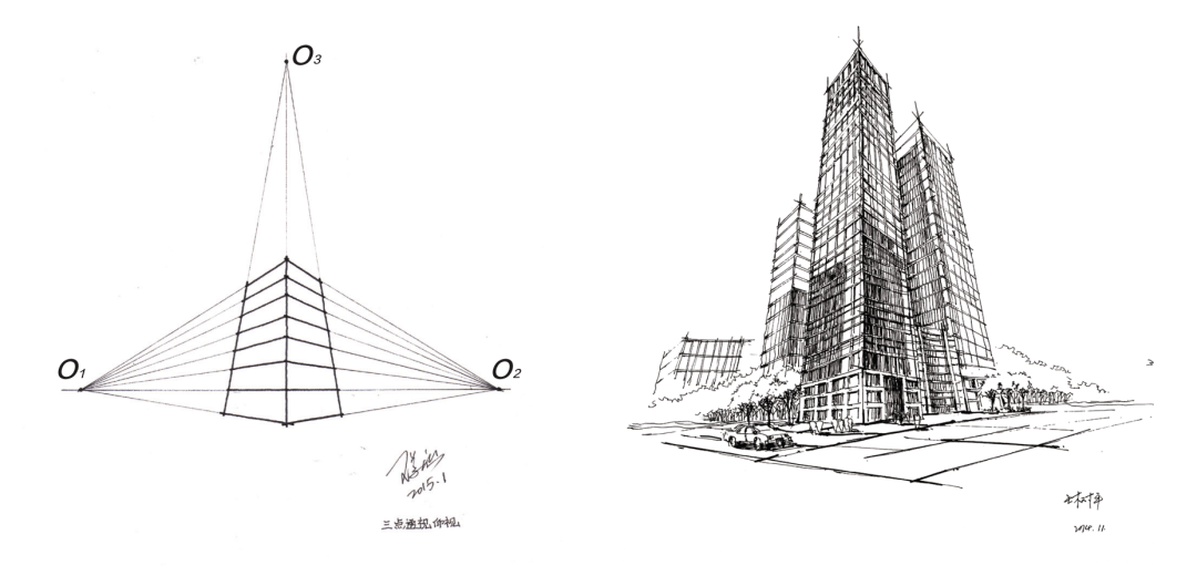 学会这个技巧的人,建筑手绘都画的贼溜!