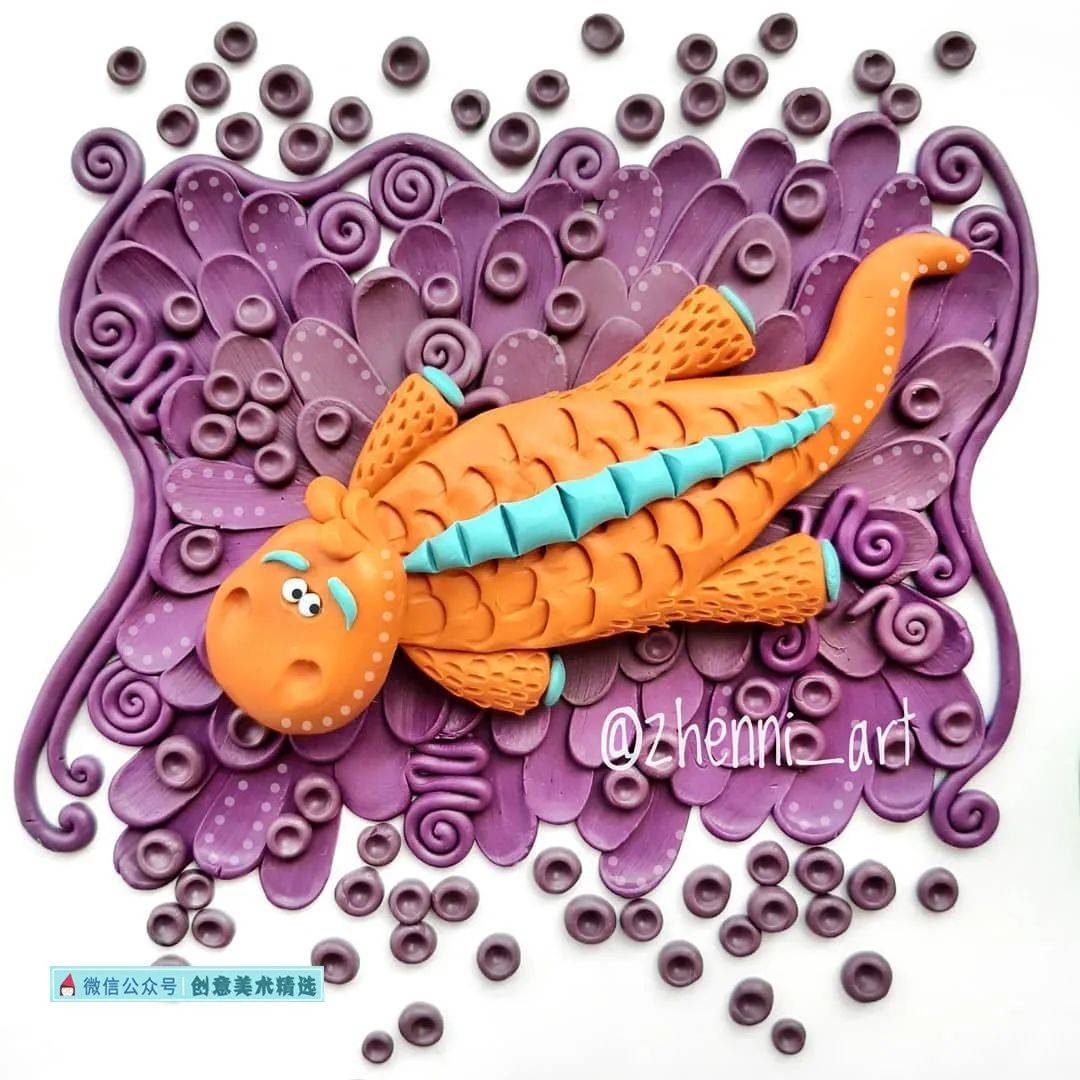 17张构图和配色都很棒的创意粘土画每一张都想让人收藏