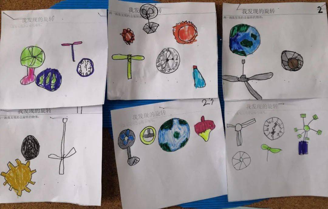 我发现的旋转part 01主题墙3.乐意尝试自己制造"旋转"现象,感受探索的