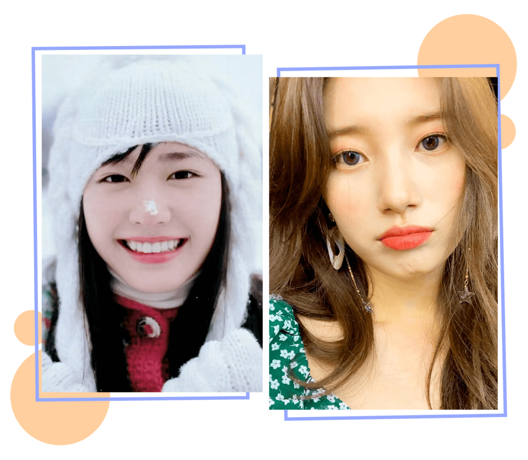 起来十分稚嫩~卧蚕也很饱满,眼睛又大又圆,有点儿像小孩子~冰冰的五官