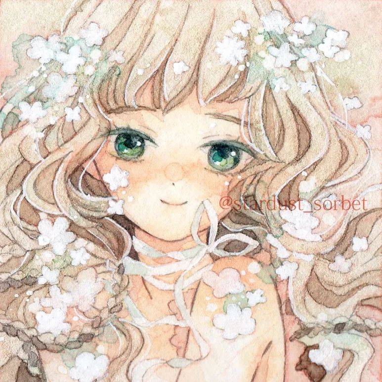 水彩插画 | 一大波精致可爱动漫人物素材