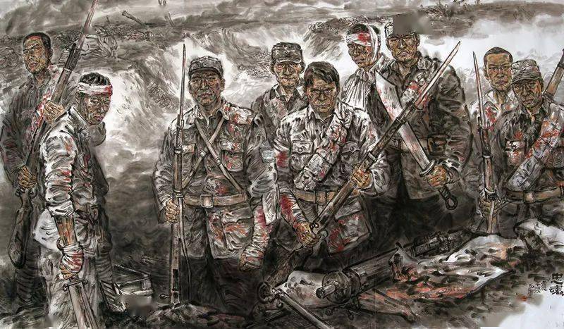 国画 忠魂张弘给作品取名《忠魂》.