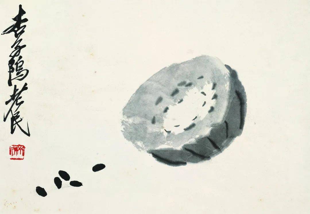 齐白石 西瓜(《小品册页》之五) 22×31.5cm