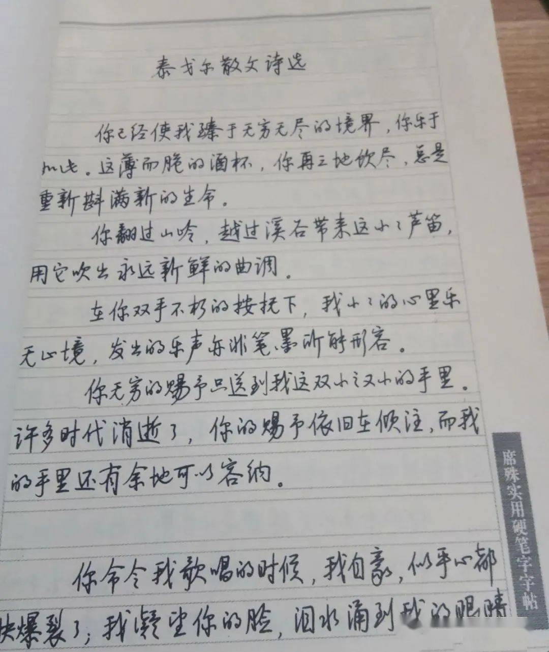 《席殊实用硬笔字字帖》