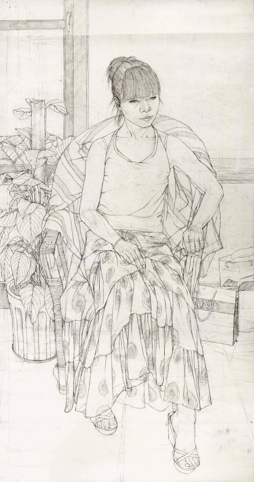 怎样画中国画人物线描?