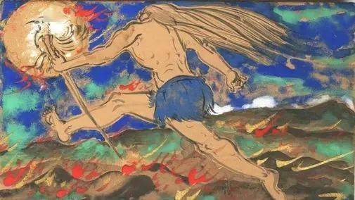 河渭不足,将走北饮大泽.未至,道渴而死.弃其杖,尸膏肉所浸,生邓林.