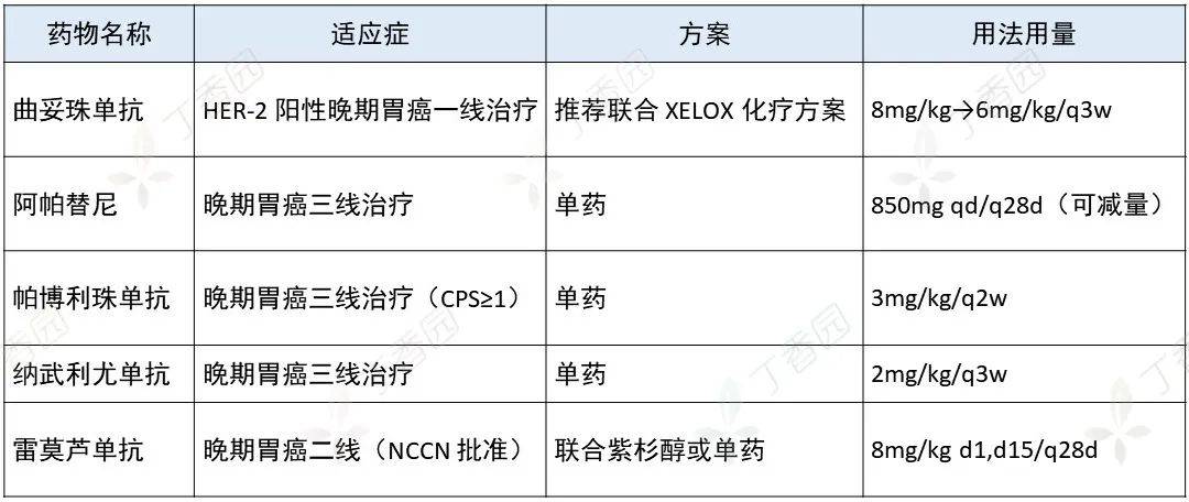 雷莫芦单抗帕博利珠单抗一文掌握晚期胃癌靶向及免疫治疗药物