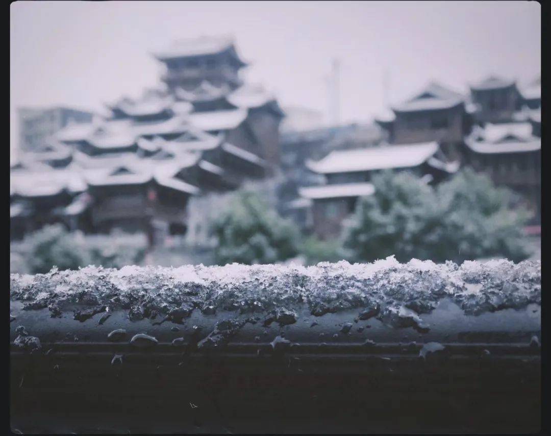 路漫步貢水河畔聆聽雪的清音晨鐘暮鼓雪的清晨從雲起臺開始又成了一幅