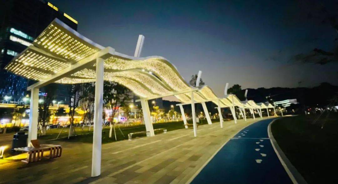 绝美南沙最近才开放超6w平的绿轴公园夜景原来如此漂亮你去打卡没