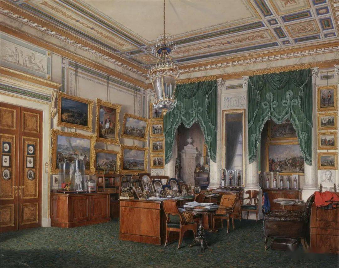 你一定没看过十九世纪俄罗斯皇室宫廷室内装饰水彩画