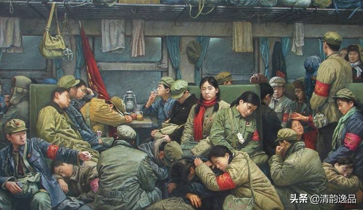 曾经的年代红色记忆油画作品欣赏