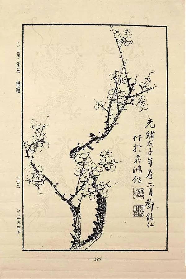 芥子园画谱梅花枝干图片