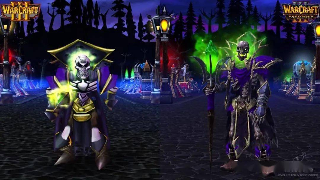 魔兽争霸3新旧角色对比不死族