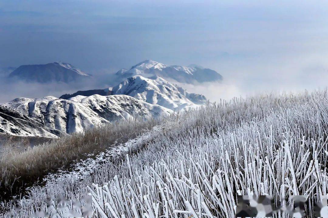 白色武功山总有一场雪为你而来这个周末玩雪去