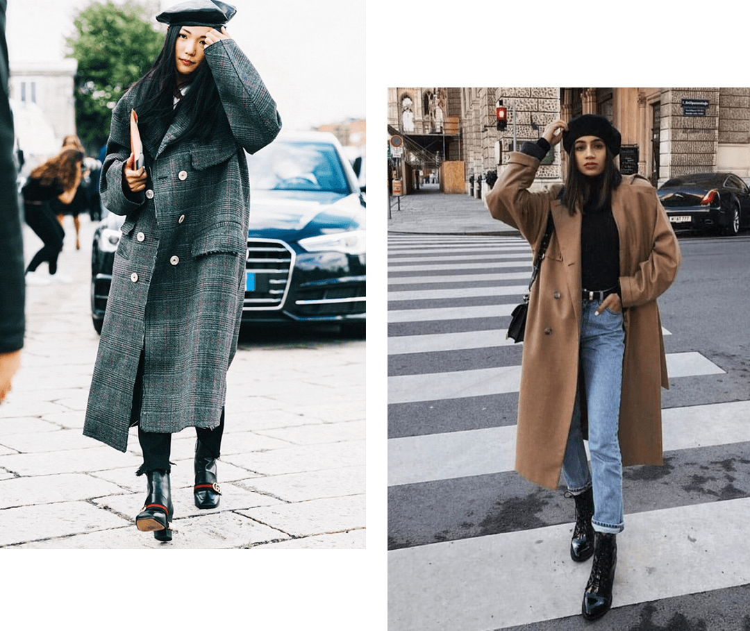 服装搭配 | 长大衣 平底鞋=2021冬天最火穿搭!太太太好看了!_牛仔裤