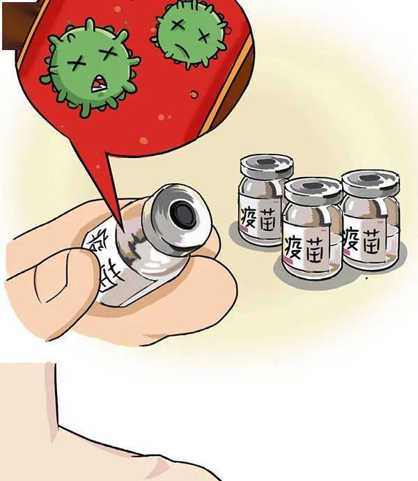 新冠疫苗插画图片