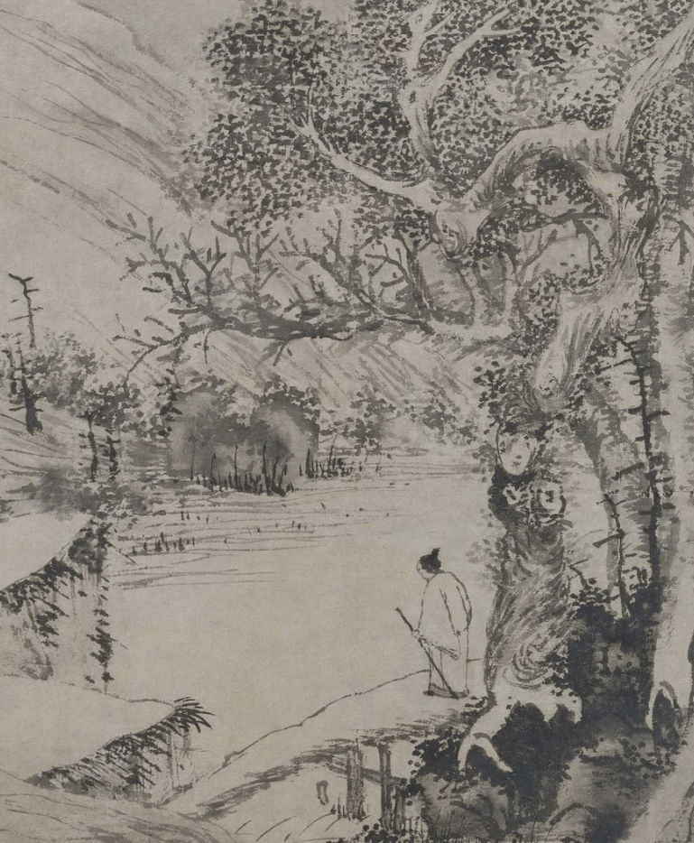 明 文徵明 溪桥策杖图 故宫博物院藏