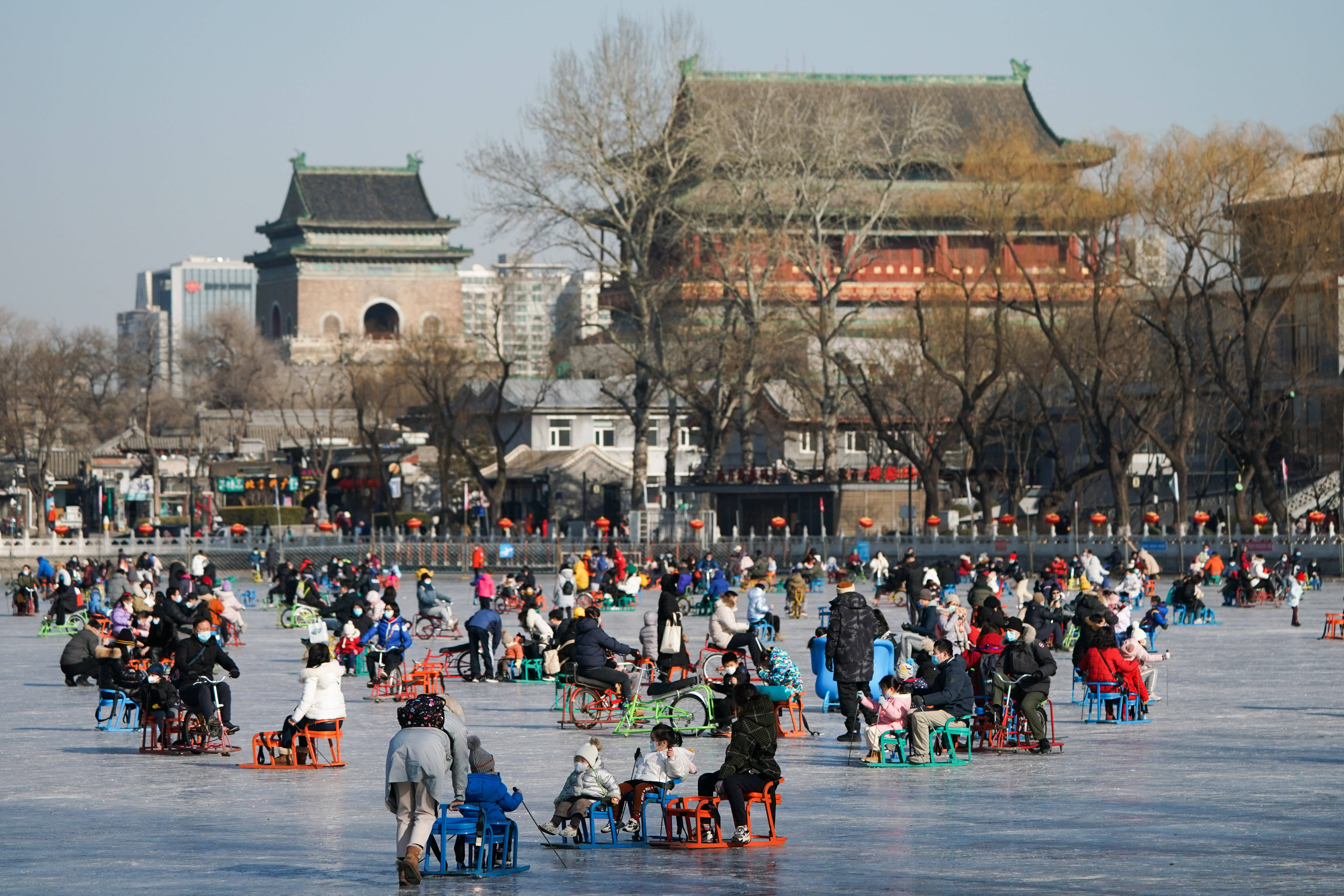 北京北海冰场图片