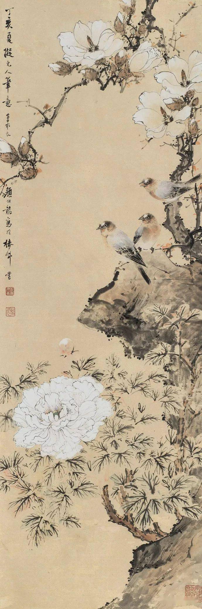 颜伯龙 花鸟作品