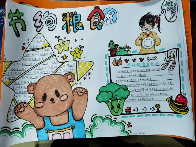 组织手抄报评选活动,寓教于乐食堂门口张贴宣传海报食堂各显著位置