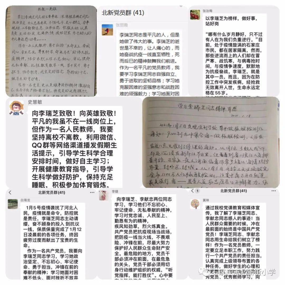 党旗飘飘使命为先北新街小学党支部学习李瑞芝李献忠同志先进事迹