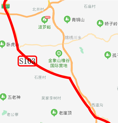 103省道全程线路图图片