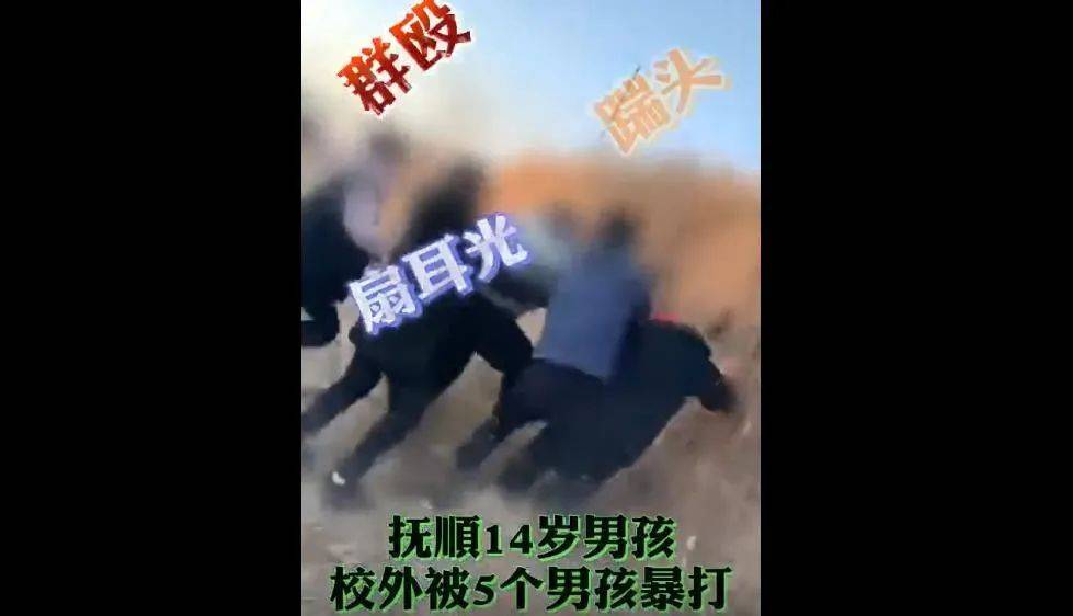 跪地、扇耳光、踹头：辽宁14岁男孩校外被5个同龄男孩群殴插图
