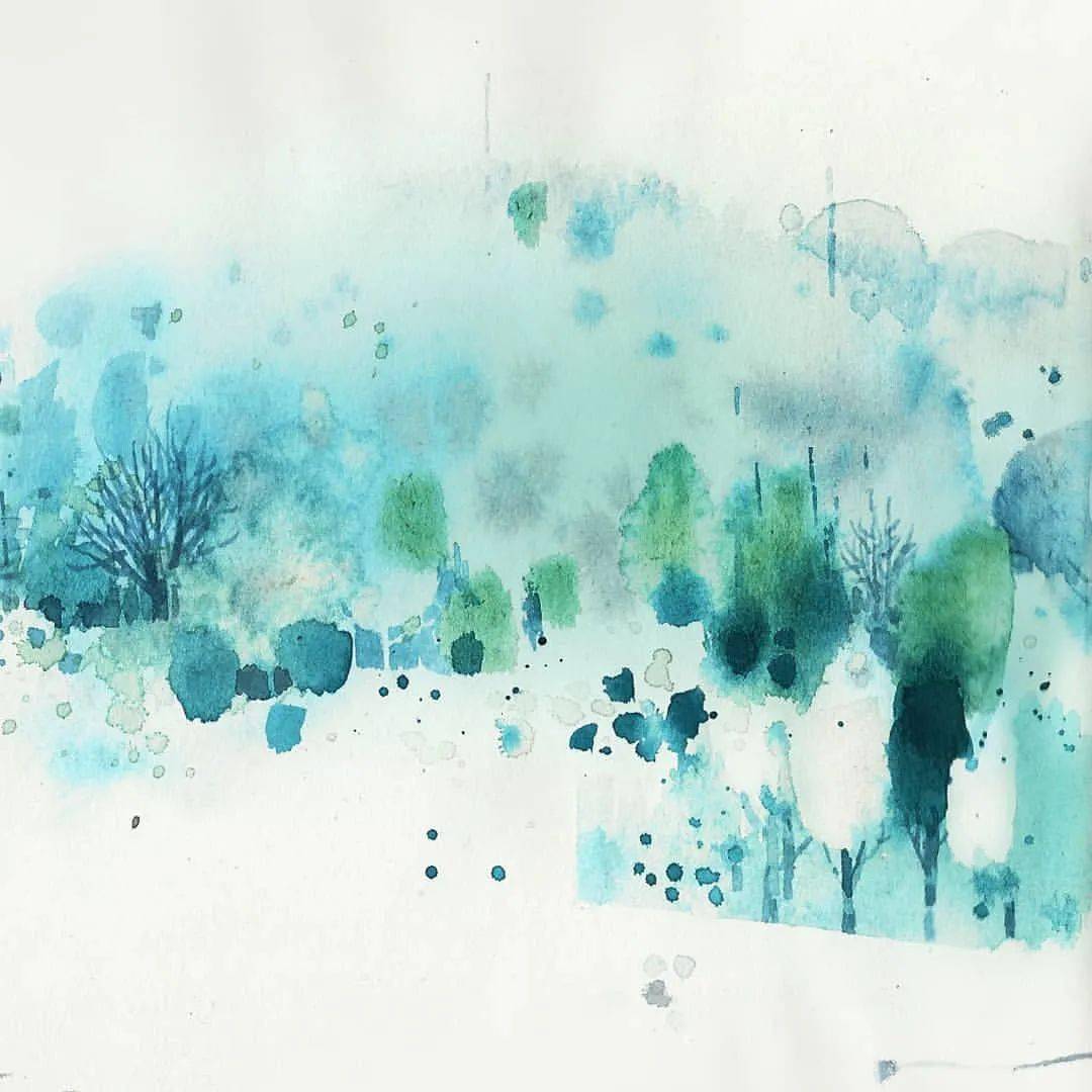 水彩与国画结合的视觉效果 这种感觉你喜欢吗 意境 水彩与国画结合的视觉效果 这种感觉你喜欢吗 意境