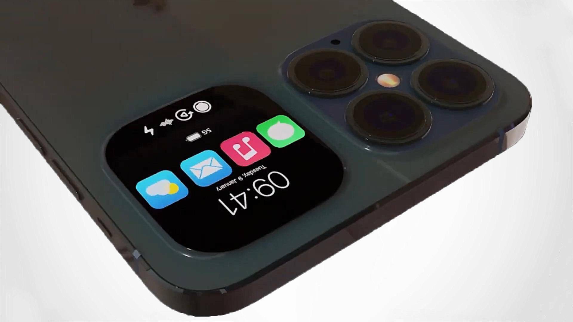 iphone13pro概念图无刘海双屏幕取消充电端口