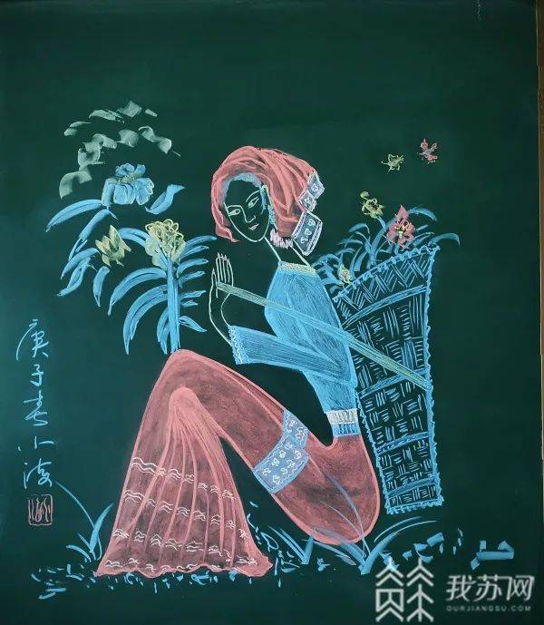 惊艳扬州一老师手绘100多幅粉笔画走红朋友圈