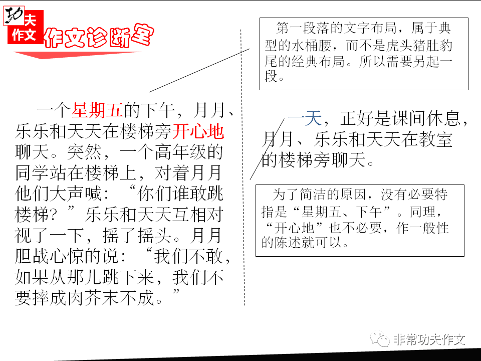 作文诊断室 看图作文 跳楼梯 小朋友