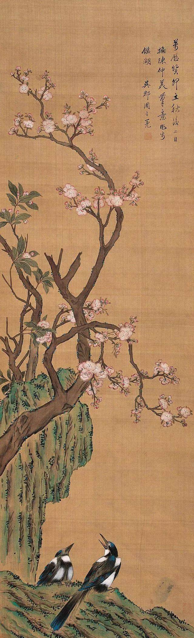 周之冕写意花鸟,意态生动!_古代