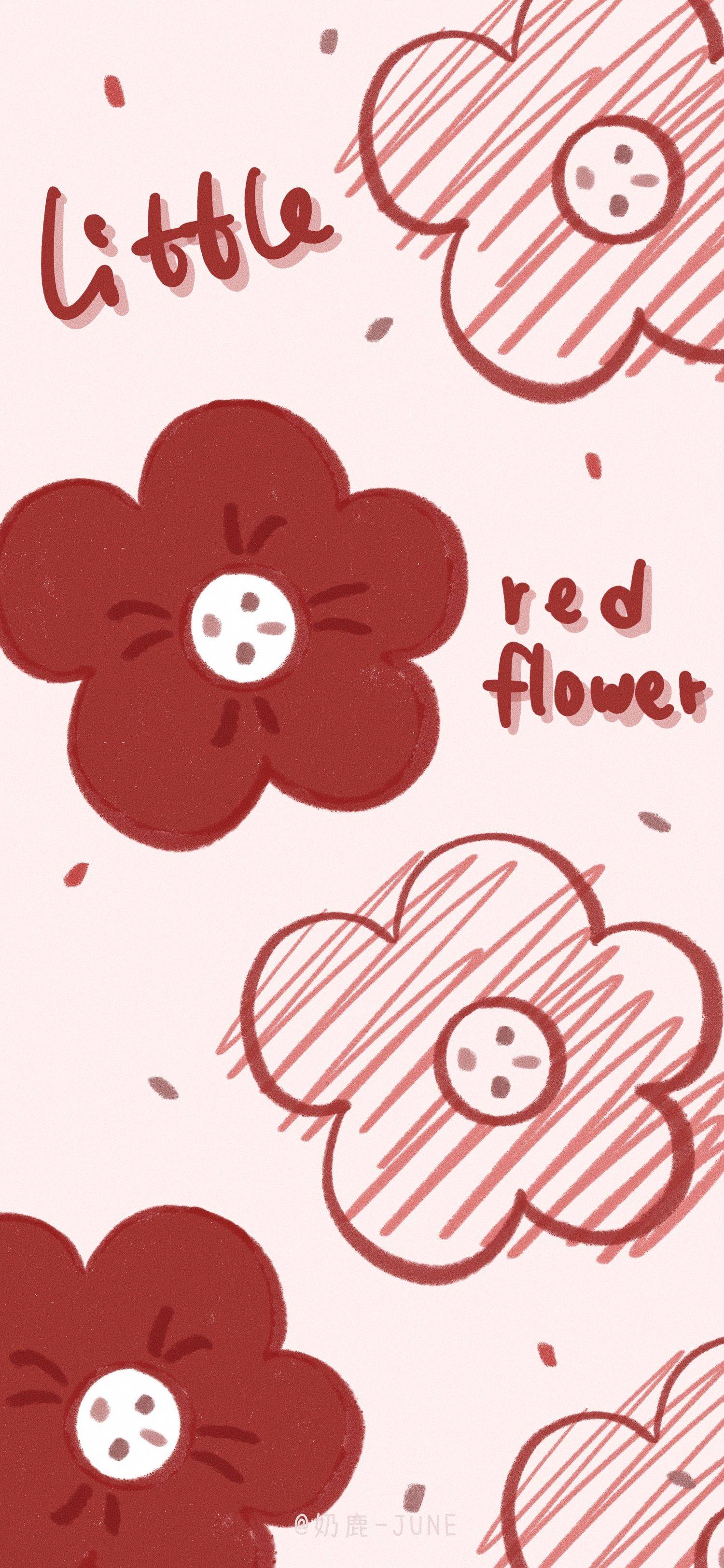 小红花系列壁纸来啦 接收易烊千玺送你的一朵小红花