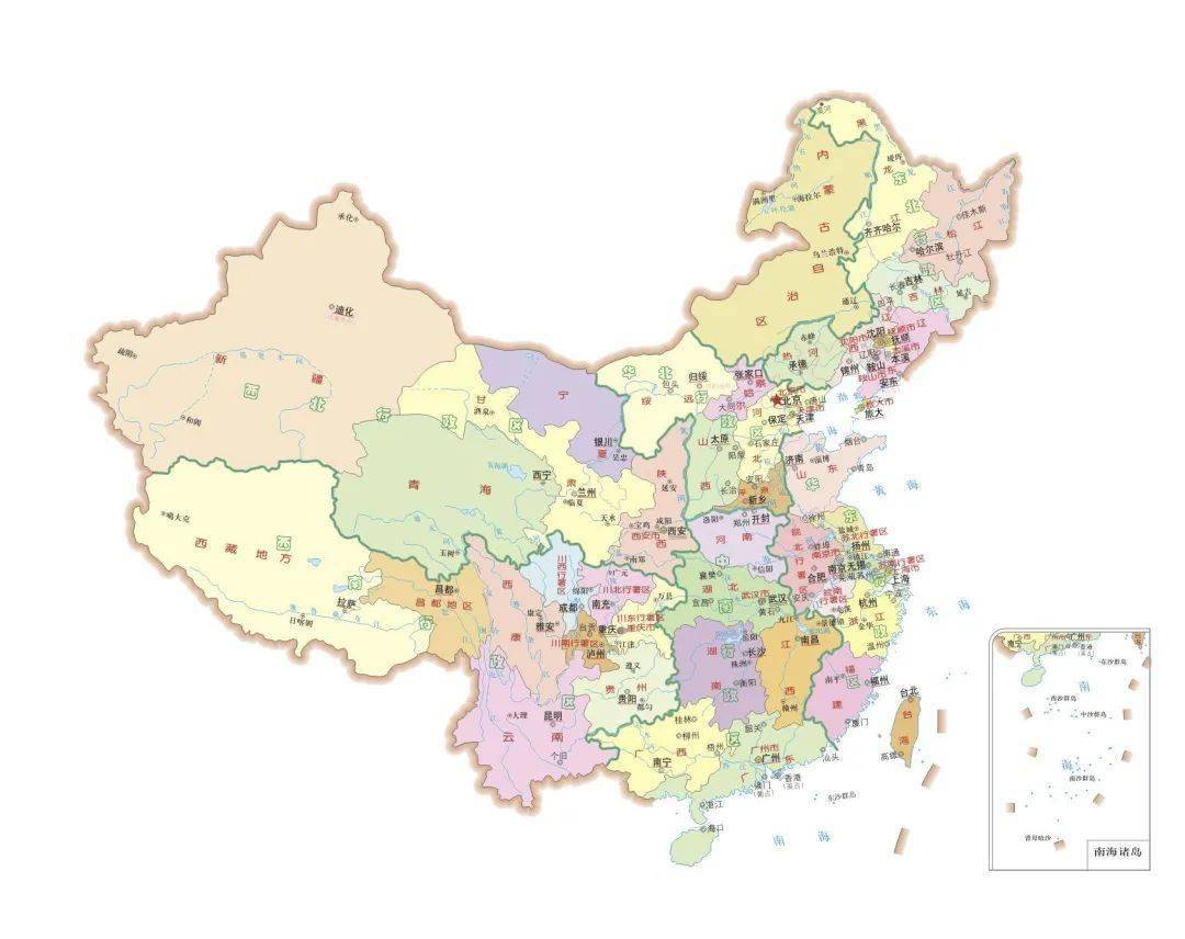 中国行政区地图及简称图片
