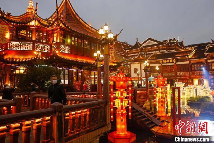 上海年味愈浓 豫园张灯结彩