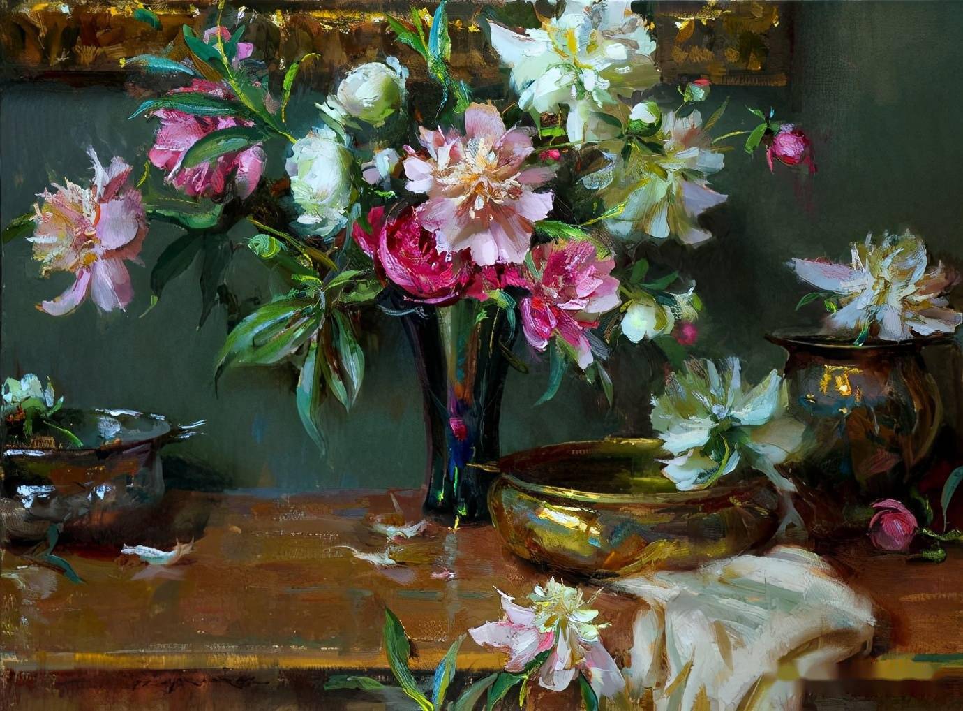 美国画家,丹尼尔夫·捷哈兹,风景与静物油画作品欣赏