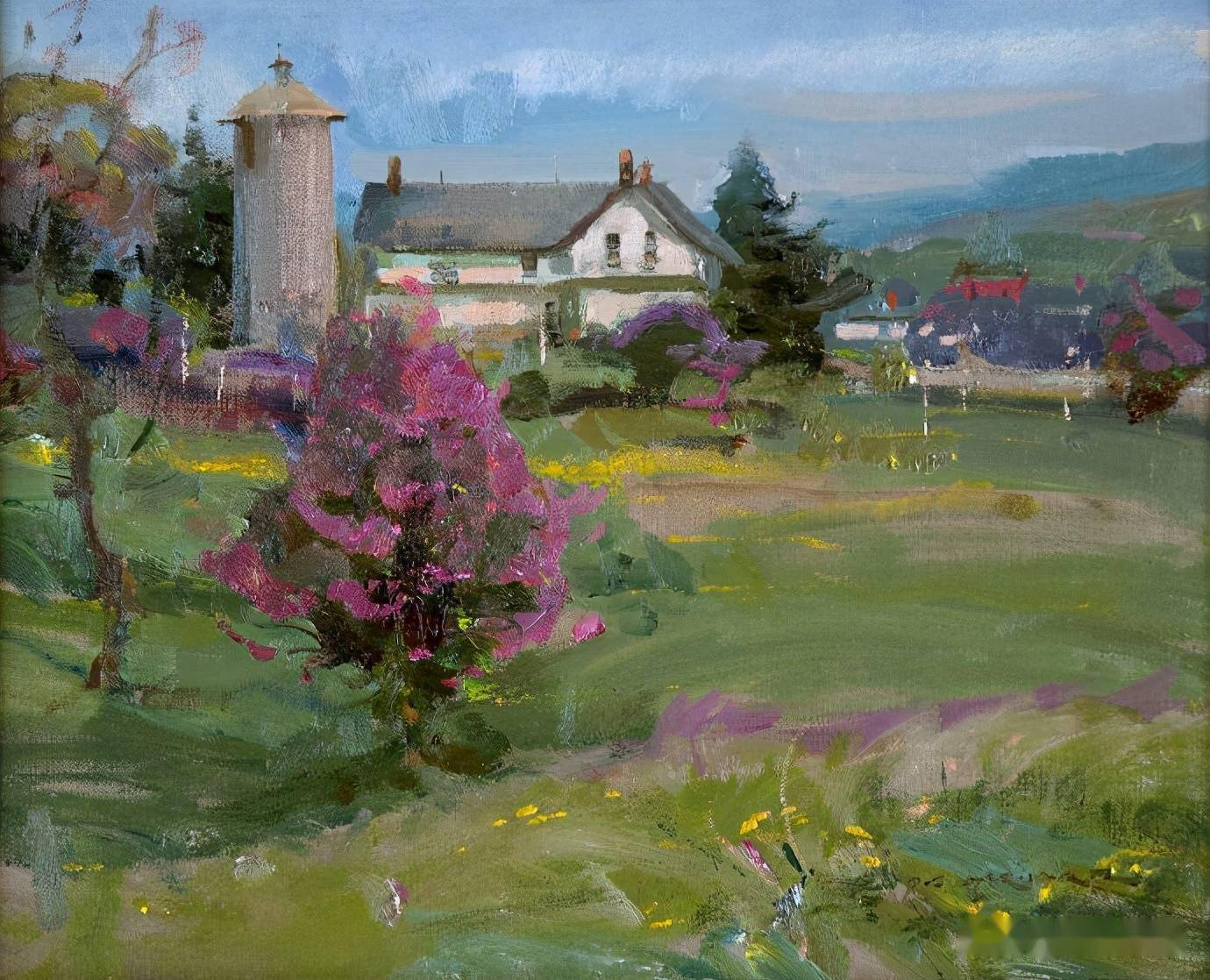 美国画家,丹尼尔夫·捷哈兹,风景与静物油画作品欣赏