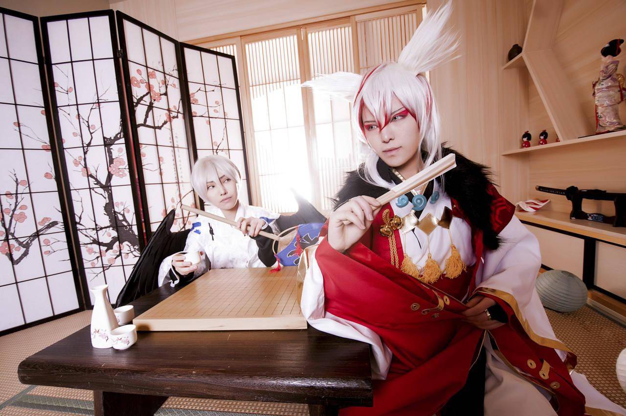 阴阳师手游妖狐x大天狗cosplay